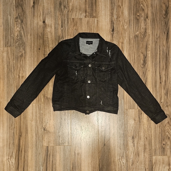 Risen Los Angeles Classic Black Jean Jacket Timeless Design - Picture 1 of 8